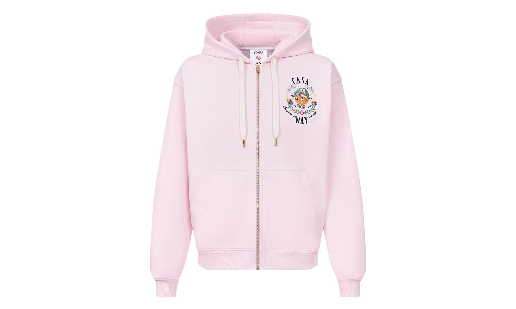 Casa Way Mascot Printed Full Zip Hoodie "Pink" M AW25 JTP 408 05