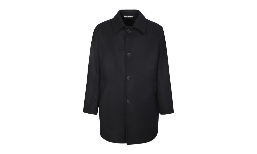 Curved Logo Mens Coat "Black" PMEA187C99FAB0011001