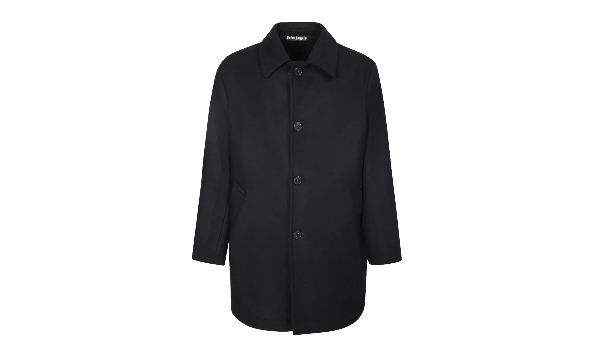 Curved Logo Mens Coat "Black" PMEA187C99FAB0011001