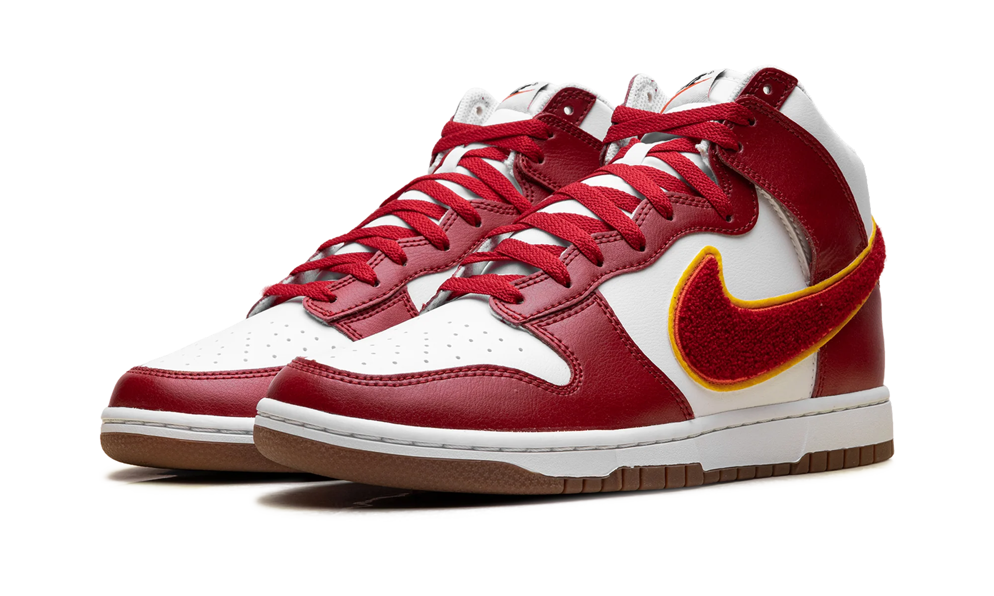 Dunk High "Chenille Swoosh White Gym Red" DR8805 101