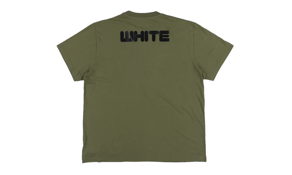 Logo Printing Round Neck Loose Short Sleeve "Olive / Black" OMAA038F21JER0015510
