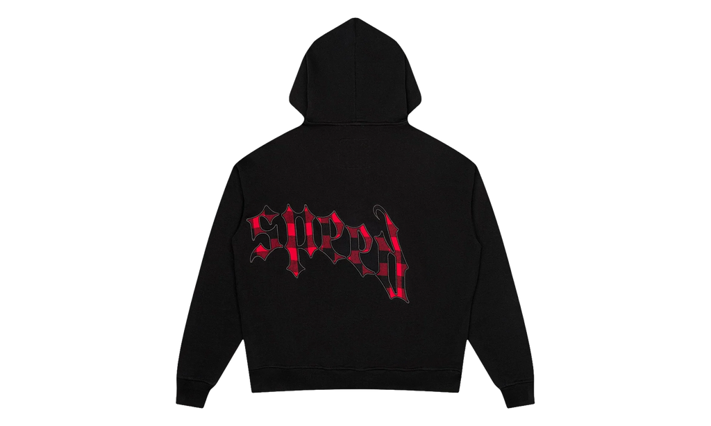 OG Logo Hoodie "Black Red Plaid" GS097