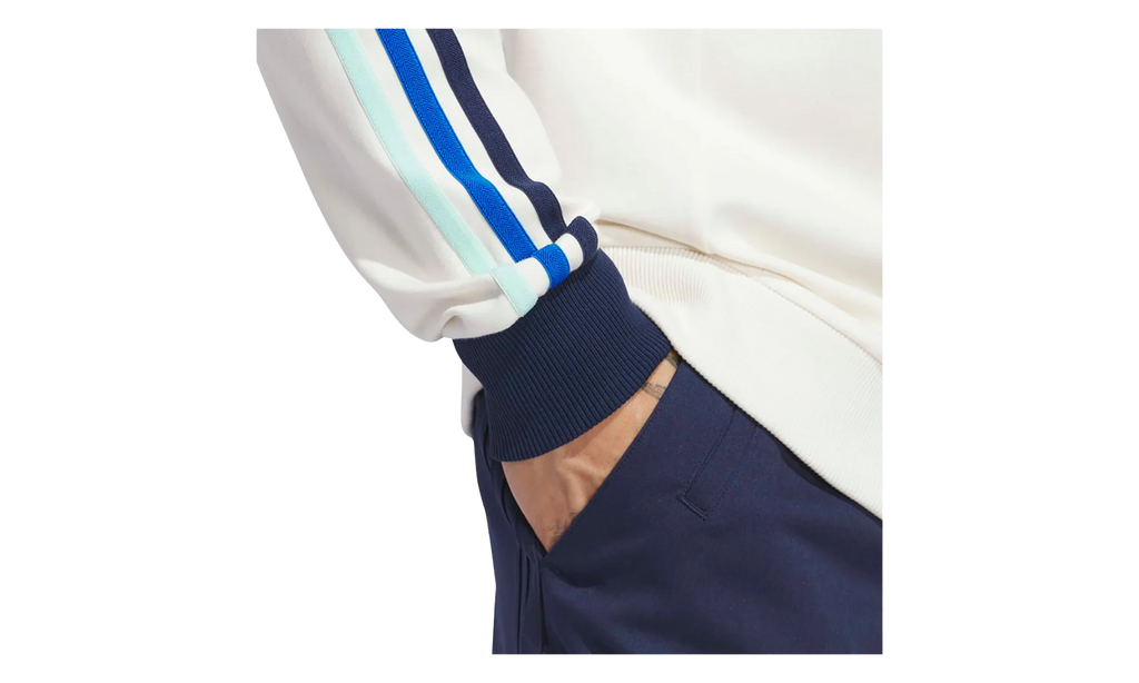 Originals 3-Stripes 1/4 Zip Sweatshirt "Chalk White / Night Indigo" KB8629