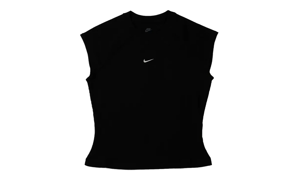 NSW Chill Knit Tight SS Ribbed Top WMNS "Black" IF0242 010