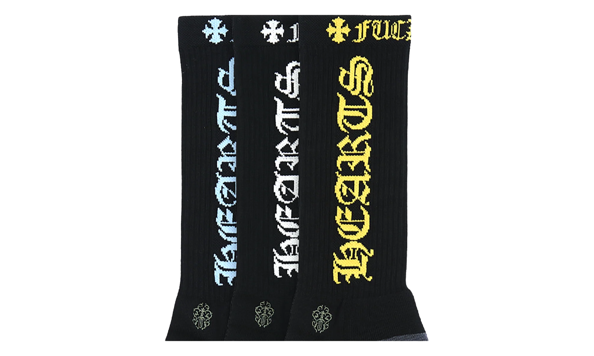 Fuck You Logo Socks (3 Pack) "Black / Multi" CHRM0905