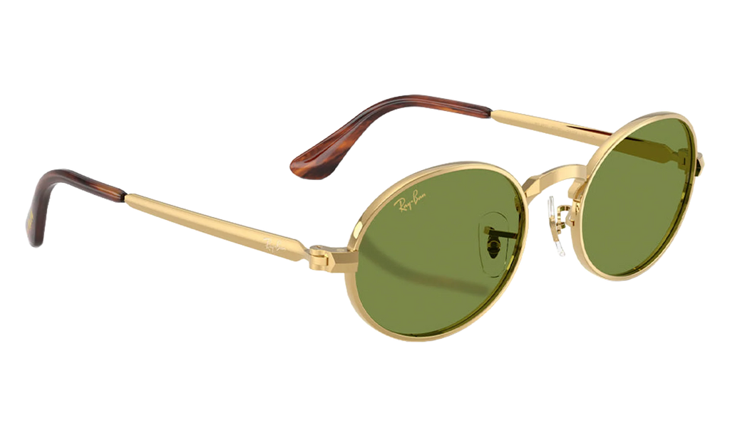 Ray-Ban Bold Metals "A$AP Rocky - Polished Arista Gold with Green Lens" RB3931 001 4E