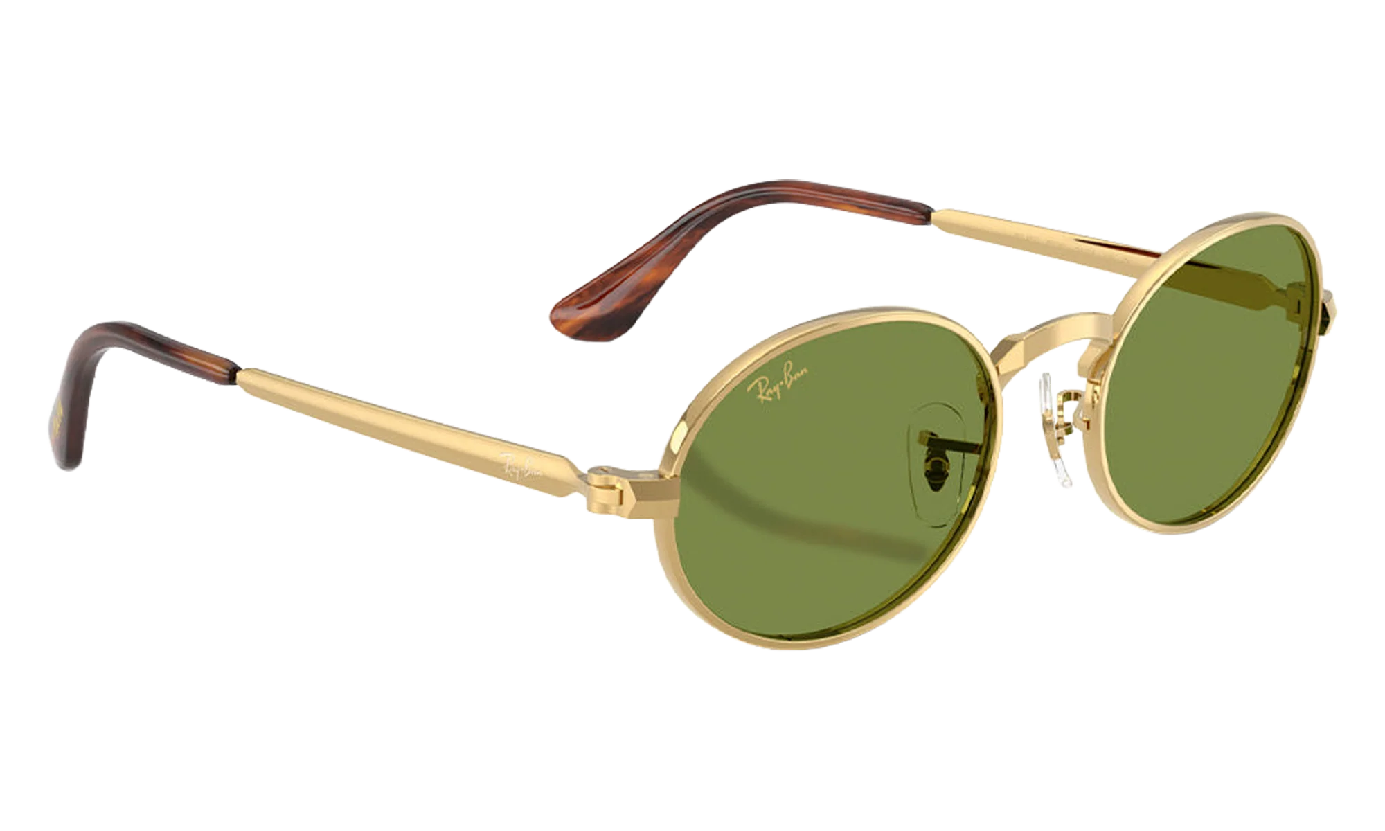 Ray-Ban Bold Metals "A$AP Rocky - Polished Arista Gold with Green Lens" RB3931 001 4E