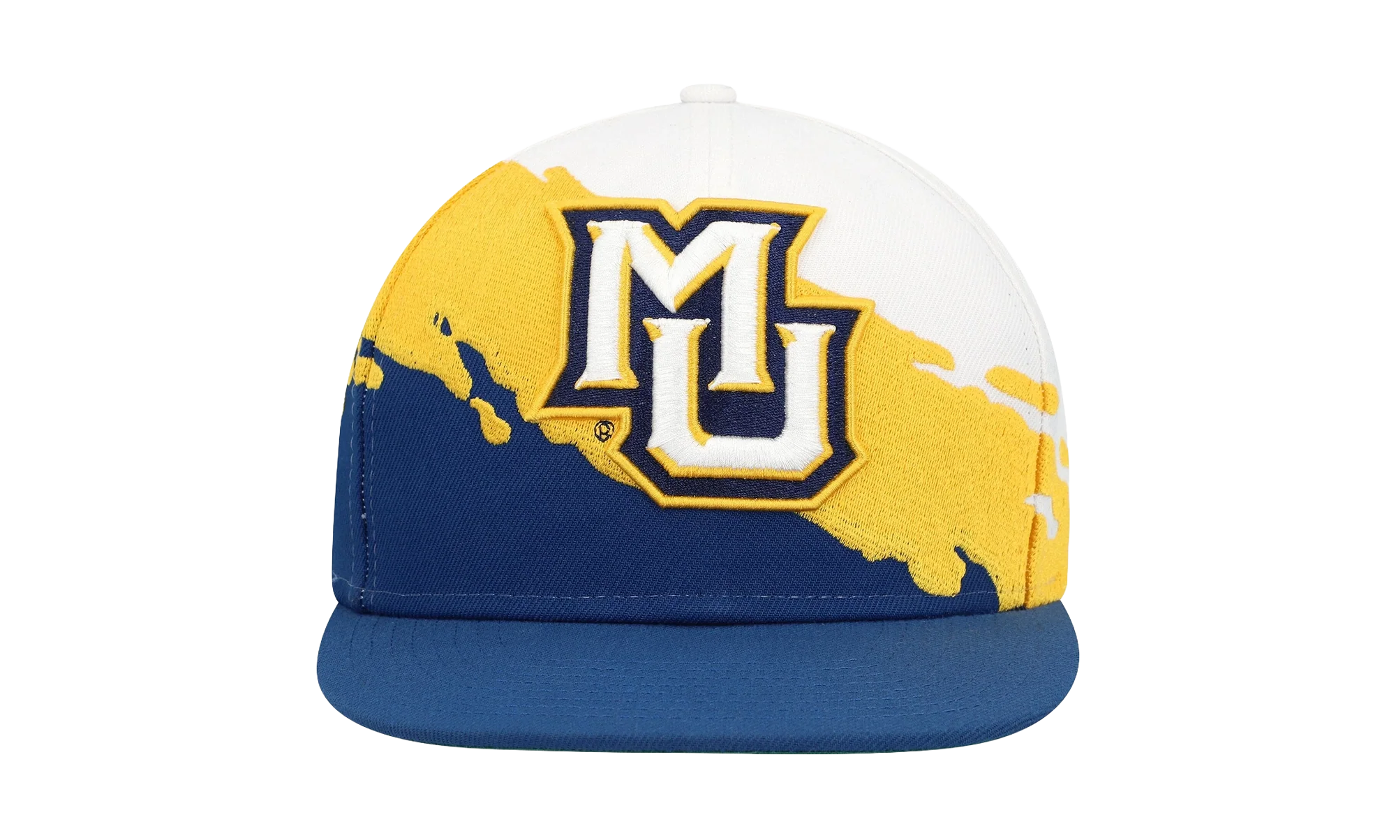 NCAA Paintbrush Snapback Cap "Marquette Golden Eagles - White / Navy" HHSS3302 MAUYYPPPWHNV