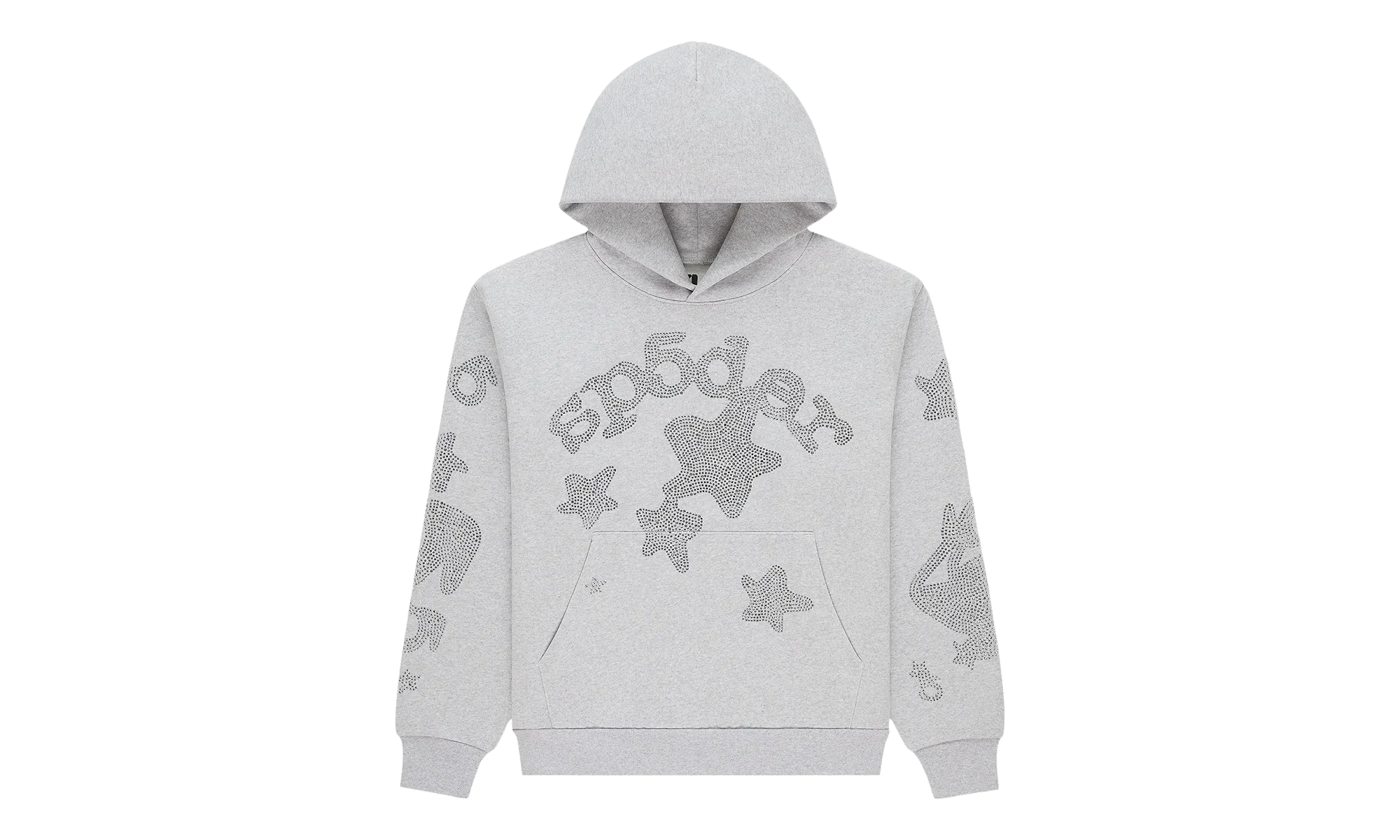 Rhinestone Beluga Hoodie "Grey" SP5der309