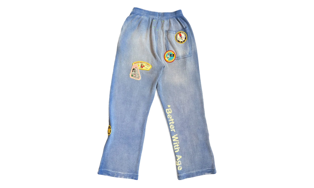 Gentlemen'S Waffle Sweatpants "Blue" BWA88