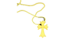 Silicone Cross Necklace "Neon Yellow" CHRM0675