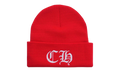 Embroidered CH Logo Beanie "Red White" CHRM1126