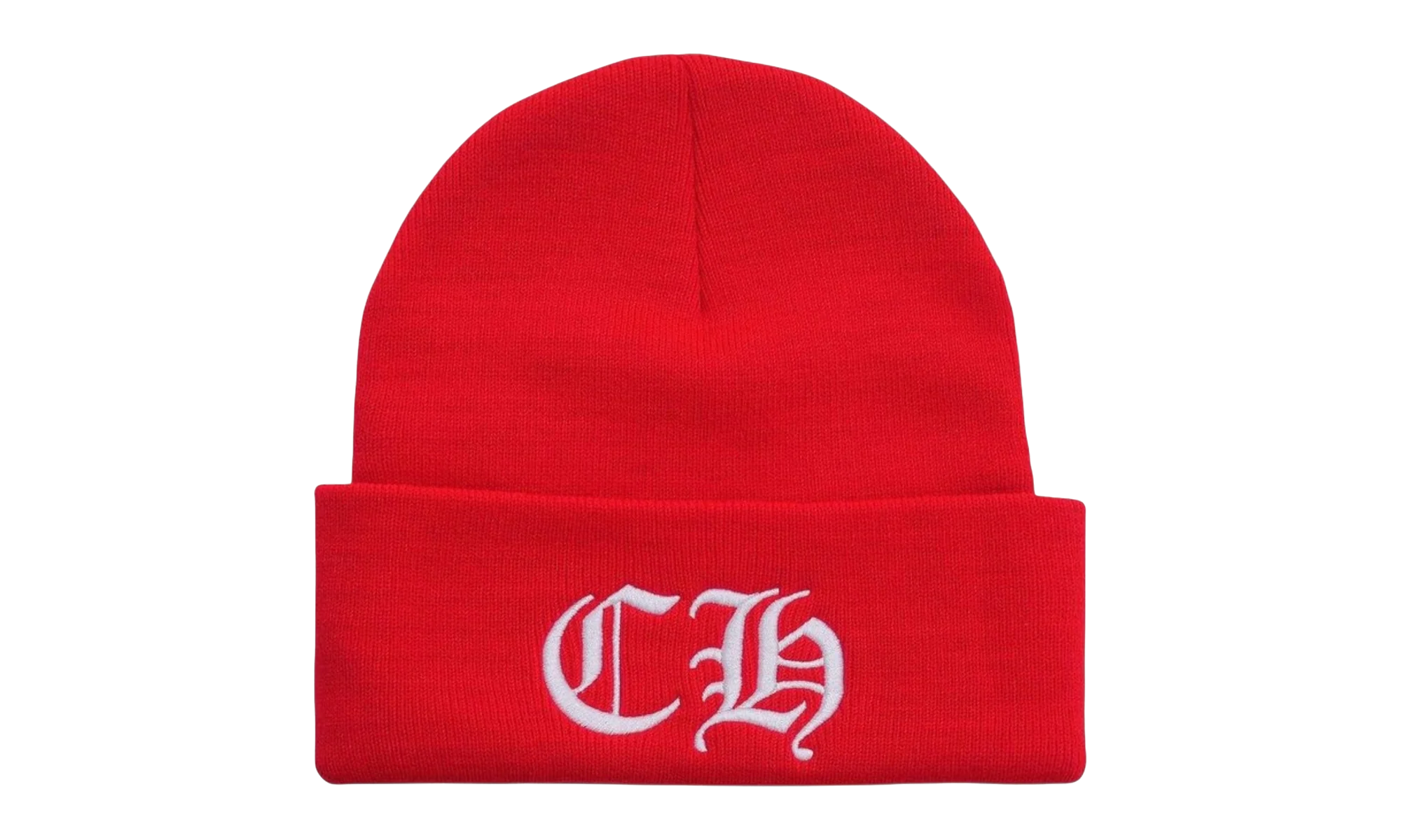 Embroidered CH Logo Beanie "Red White" CHRM1126