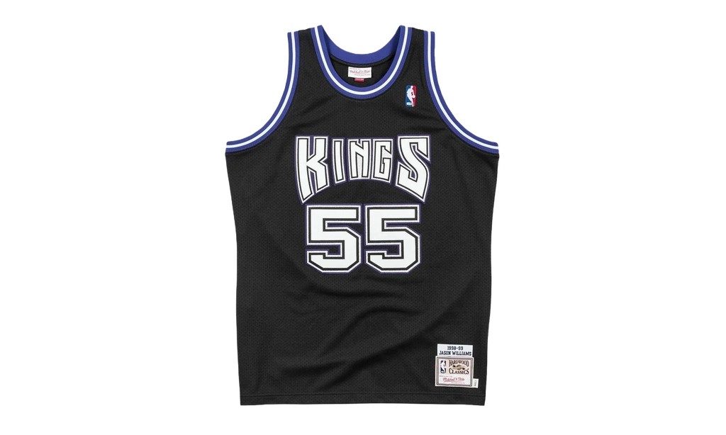 NBA Jason Williams Authentic Jersey "1998 Sacramento Kings - Black" AJY4LG19022 SKIBLCK98JWI