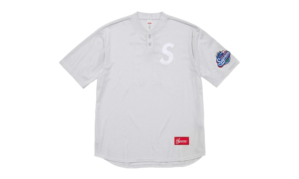 S Logo Baseball Henley T-shirt "FW24 - Grey" SU27425