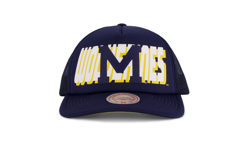 NCAA Billboard Trucker Snapback Cap "Michigan Wolverines - Navy" HHSS5346 UMIYYPPPNAVY