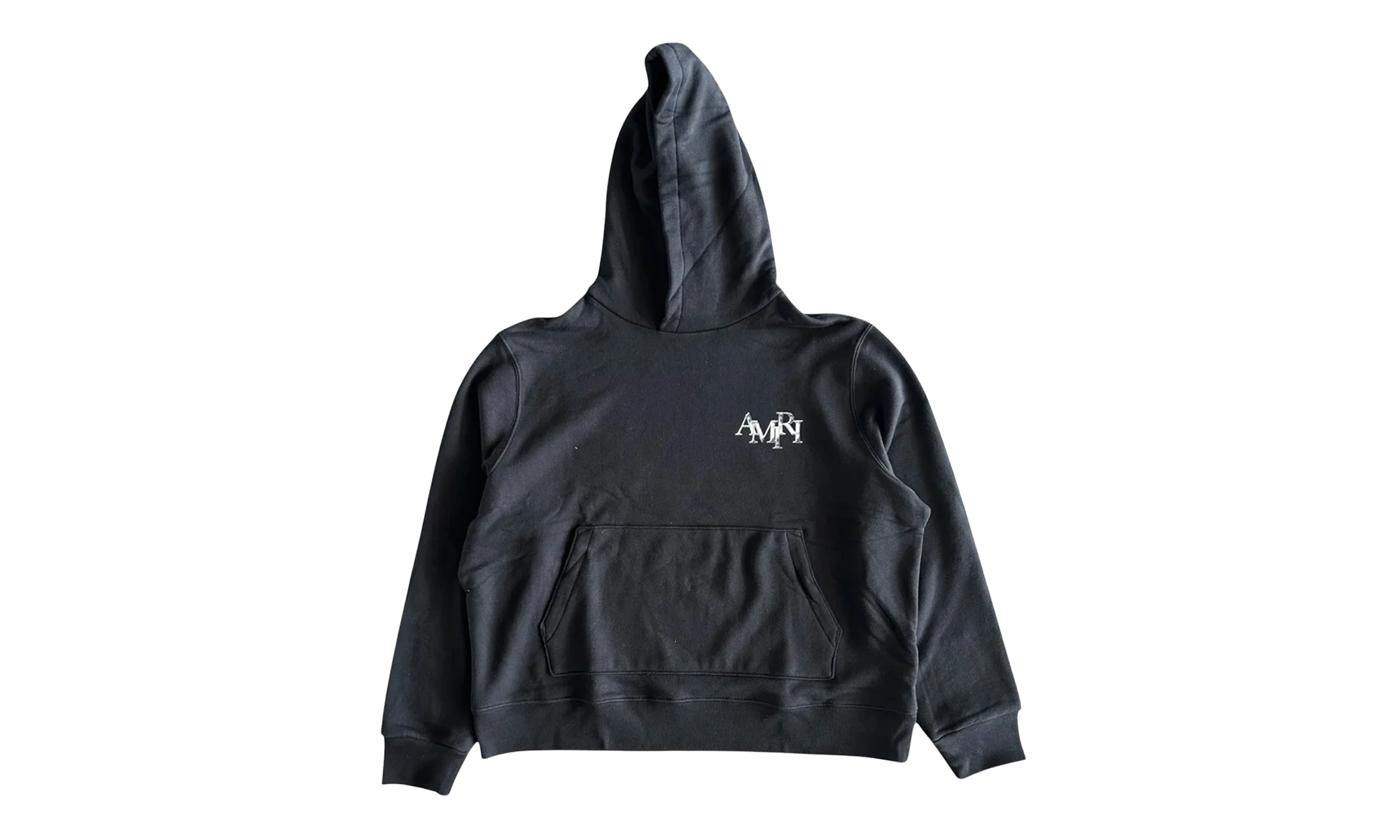 Staggered Logo Hooded Sweatshirt "Black Chrome" EXMJL002 001
