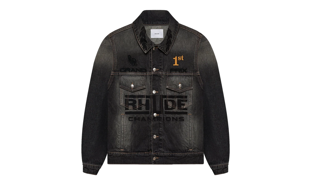 TIRE DENIM TRUCKER JACKET "AGOURA BLACK" RHFW25JA04012 3191