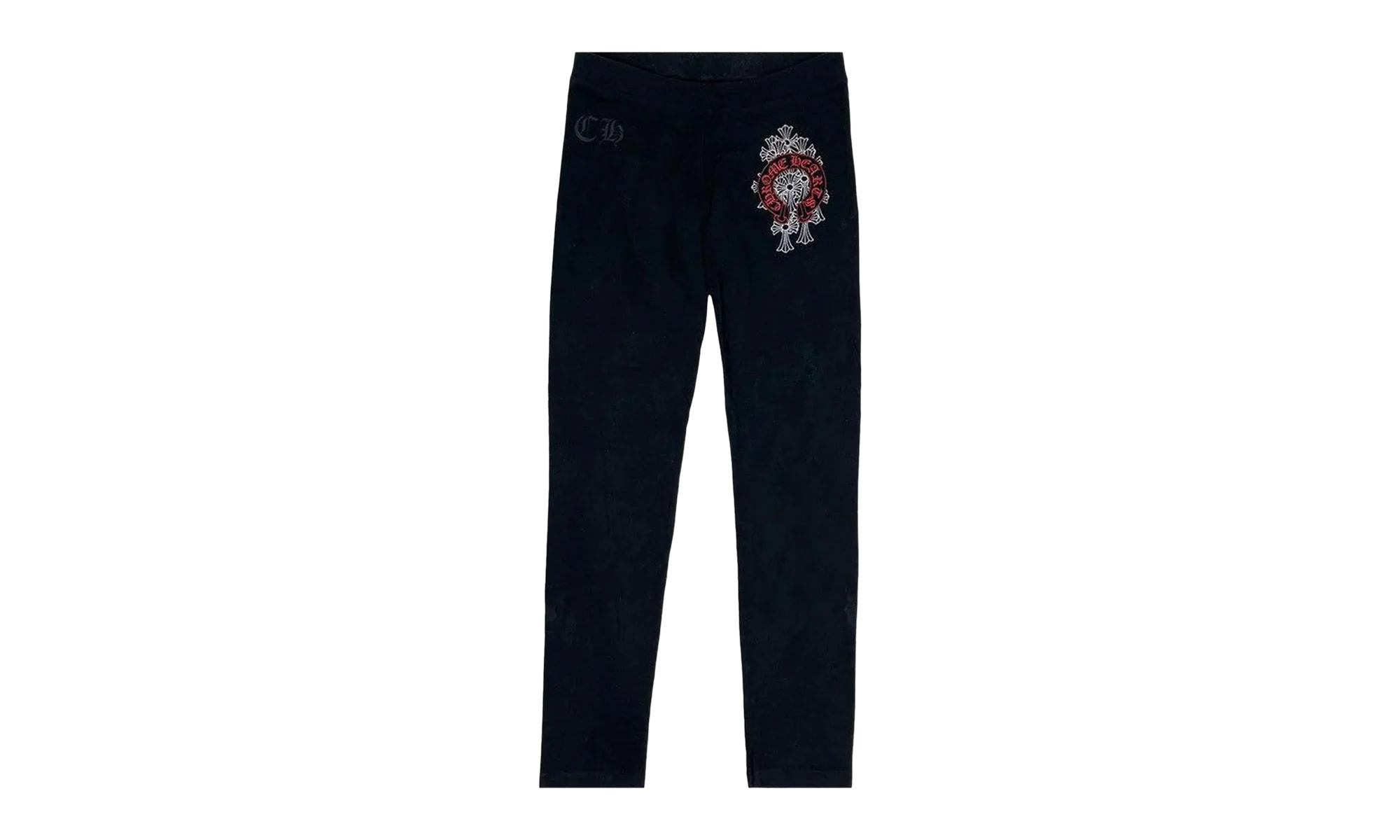 Red Scroll With Crosses Sweatpants "Black" CHRM0708