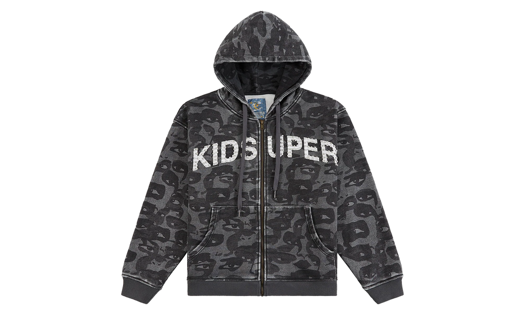 Kid Super Face Camo Hoodie "Black" KS006
