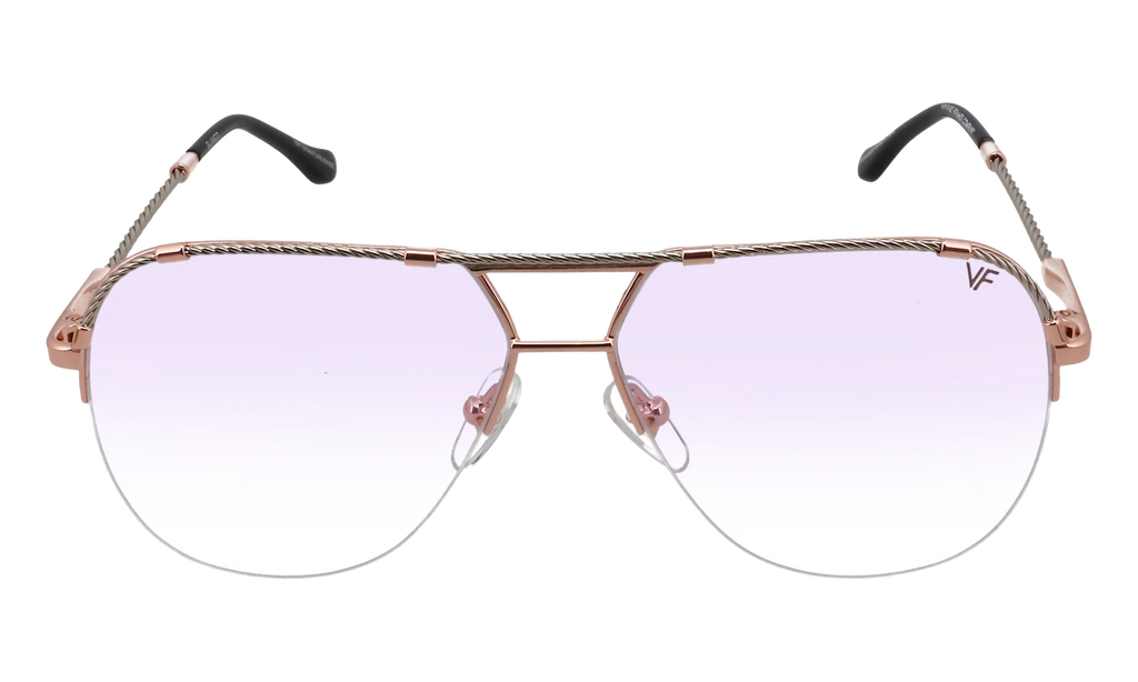 Blanco Half Rim 24KT Two-Tone "Rose / White Gold / Purple Gradient Photochromatic" HRBA2 0009 2D3