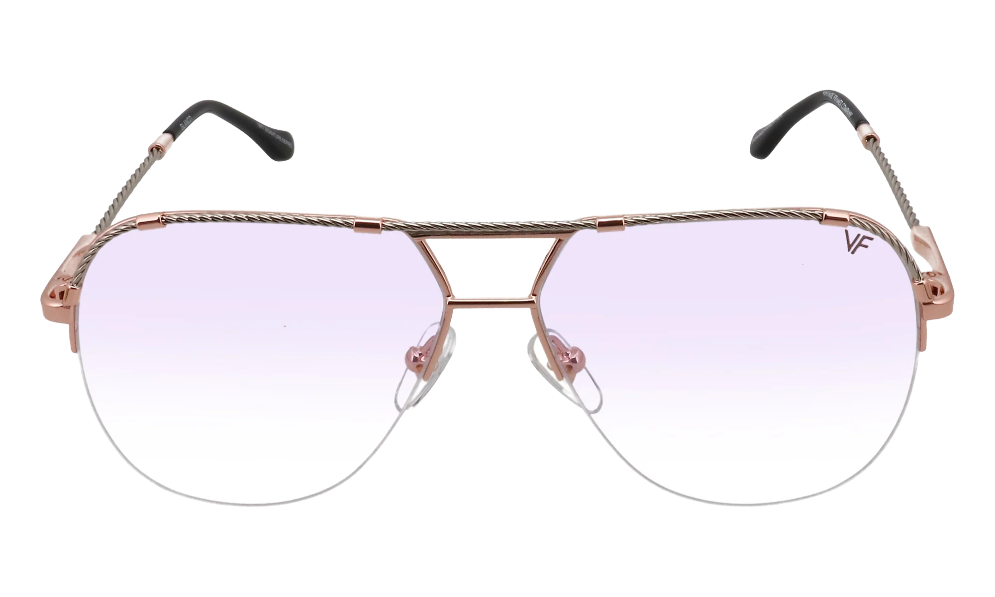 Blanco Half Rim 24KT Two-Tone "Rose / White Gold / Purple Gradient Photochromatic" HRBA2 0009 2D3