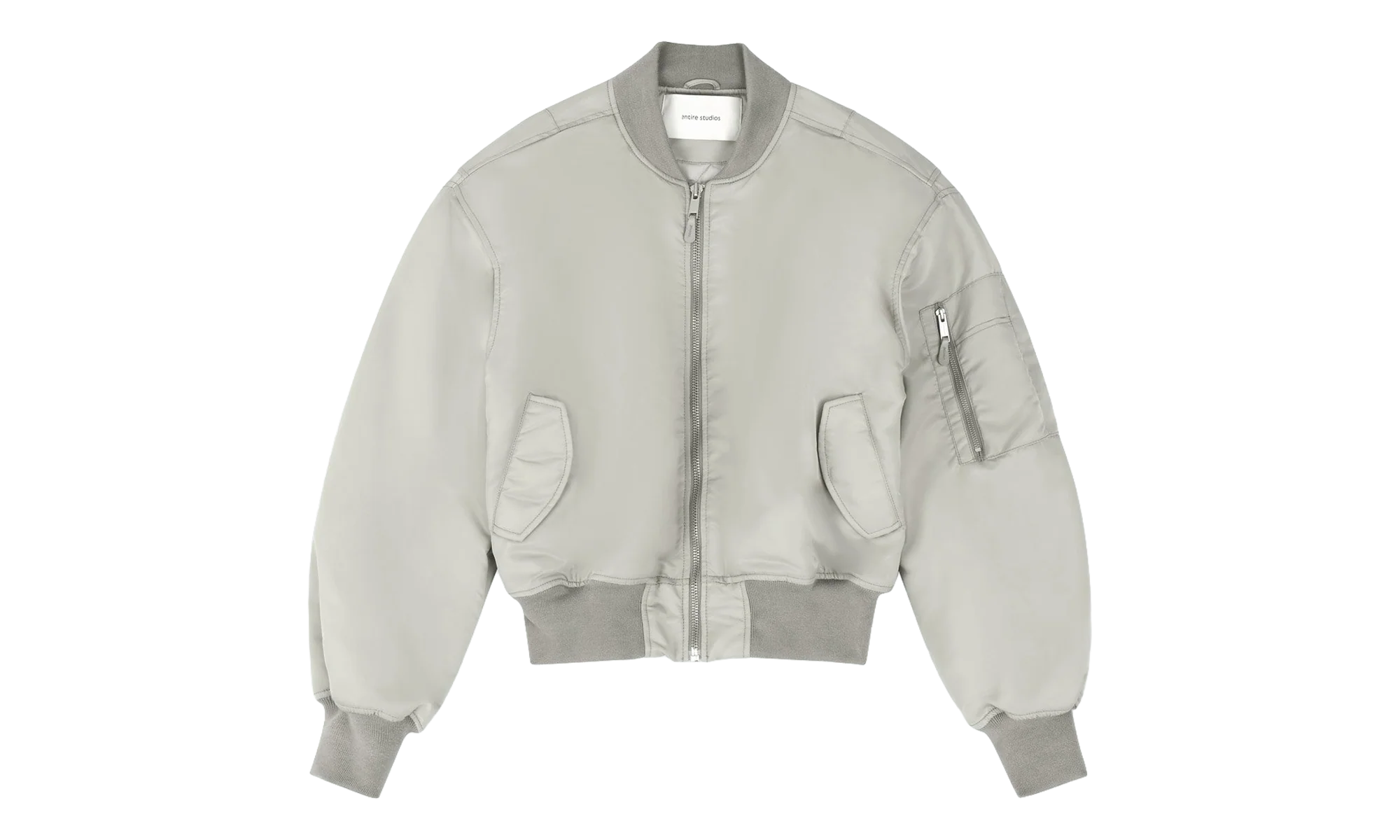 Cropped Broad Bomber Jacket "Grey" ESU S25 1007 GR