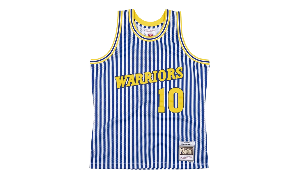 NBA Tim Hardaway Striped Swingman Jersey "1990 Golden State Warriors" SMJYBW19047 GSWPTNY90THA