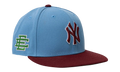 59FIFTY MLB NY YANKEES FITTED HAT "ERIC EMANUEL - Sky Blue/ Wine" EE424