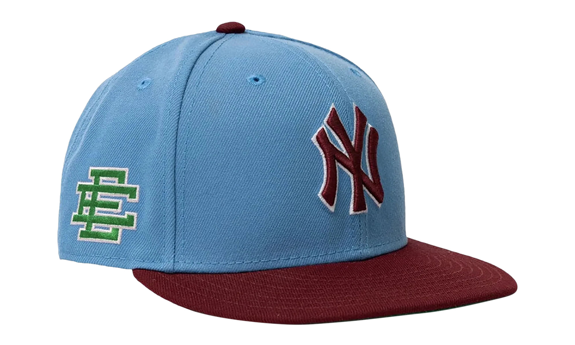 59FIFTY MLB NY YANKEES FITTED HAT "ERIC EMANUEL - Sky Blue/ Wine" EE424