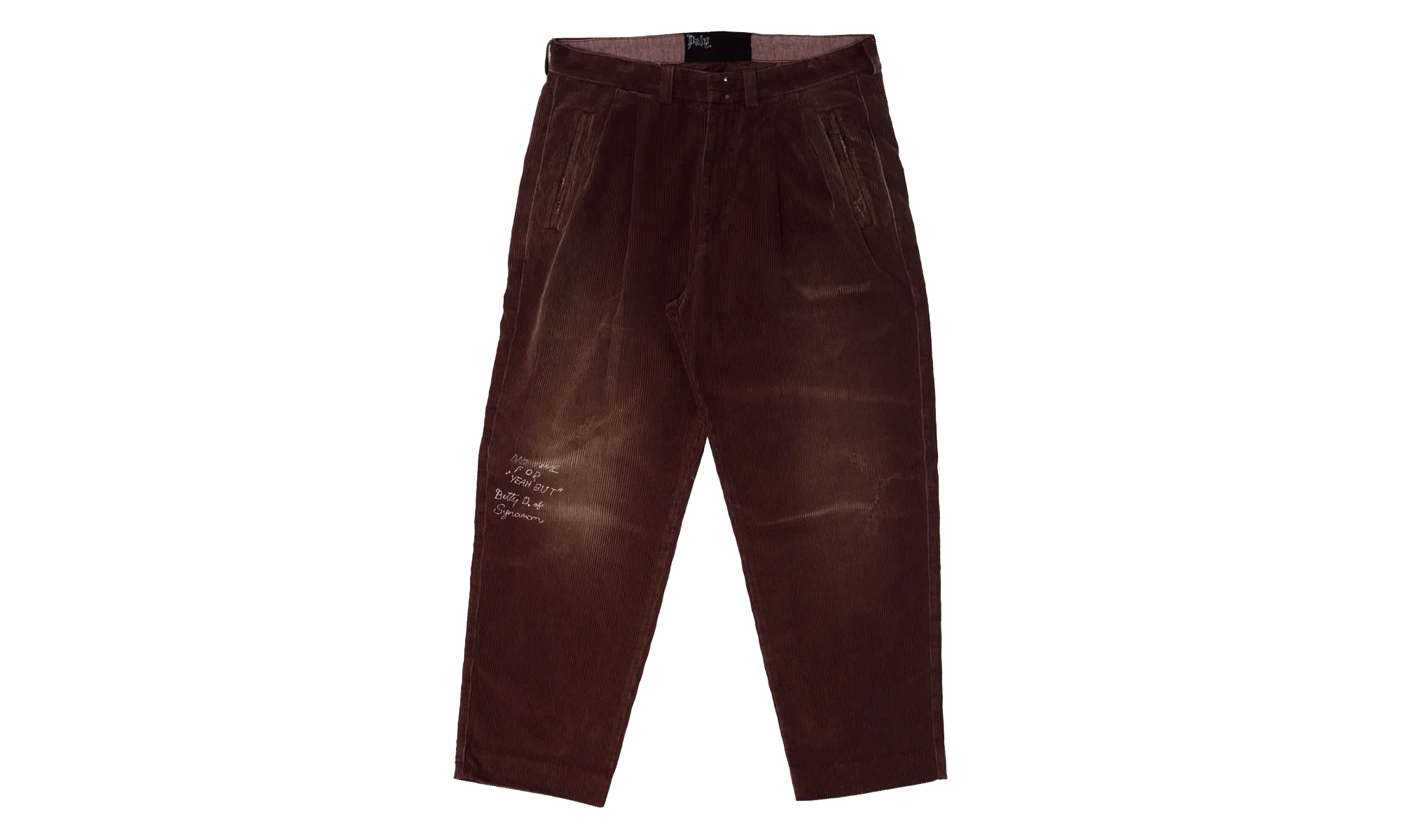 Synanon Cord Pleated Pants "Burgundy" 5U001Q3009BUR