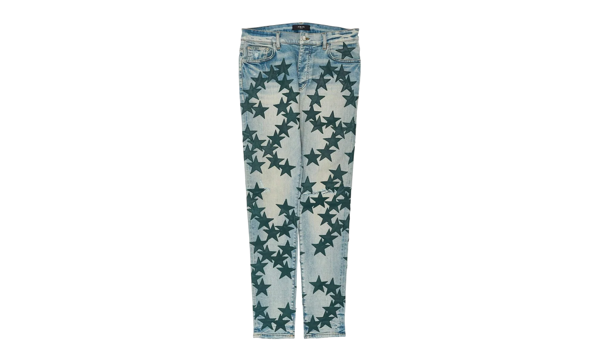 Leather Star Patch Jeans "Chemist - Clay Indigo Green" SS22MDS022 408