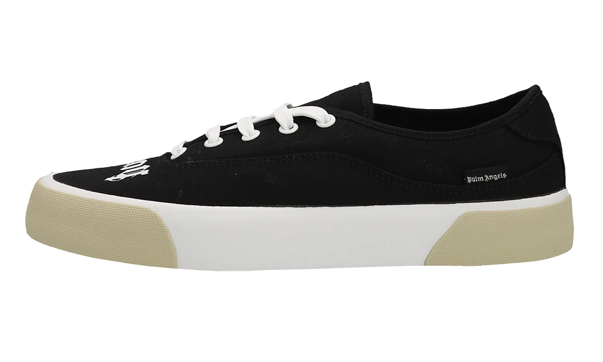 Logo Lace-Up Skater Sneakers "Black/White" PMIN001S23FAB0011001