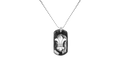 Fleur Dog Tag Pendant "Silver" CHRM0962
