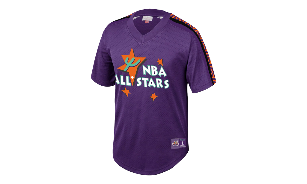 NBA Mesh V-Neck Tee "All-Star 95 - Purple" MSPOMG18025 ASGPURP195