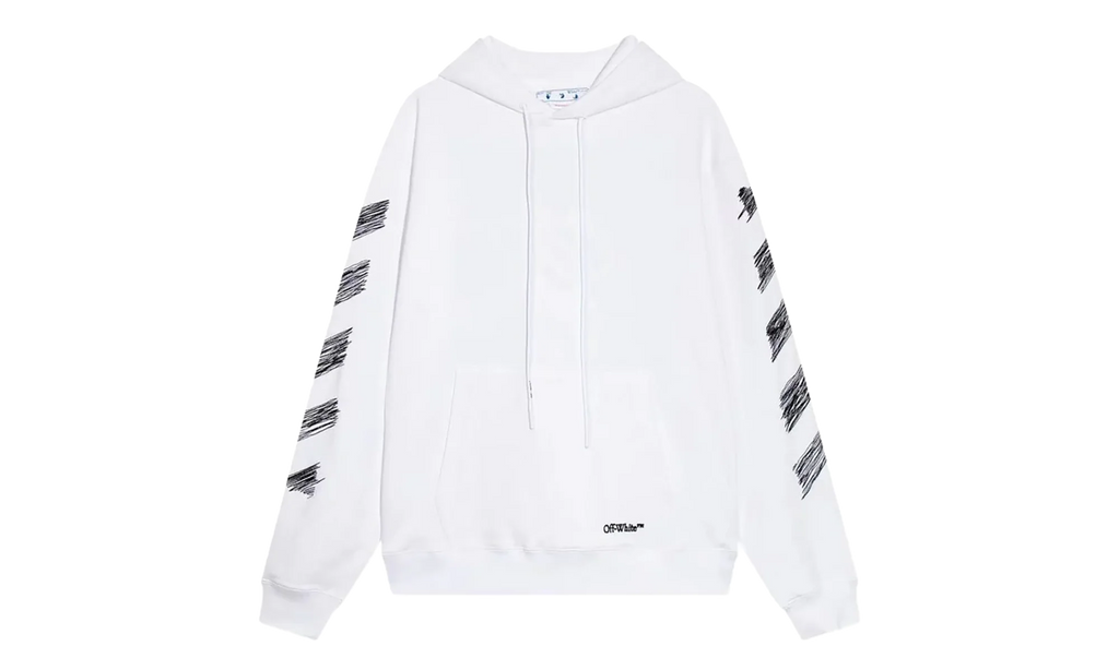 Scribble Boxy Hoodie "White" OMBB110S23FLE0050110