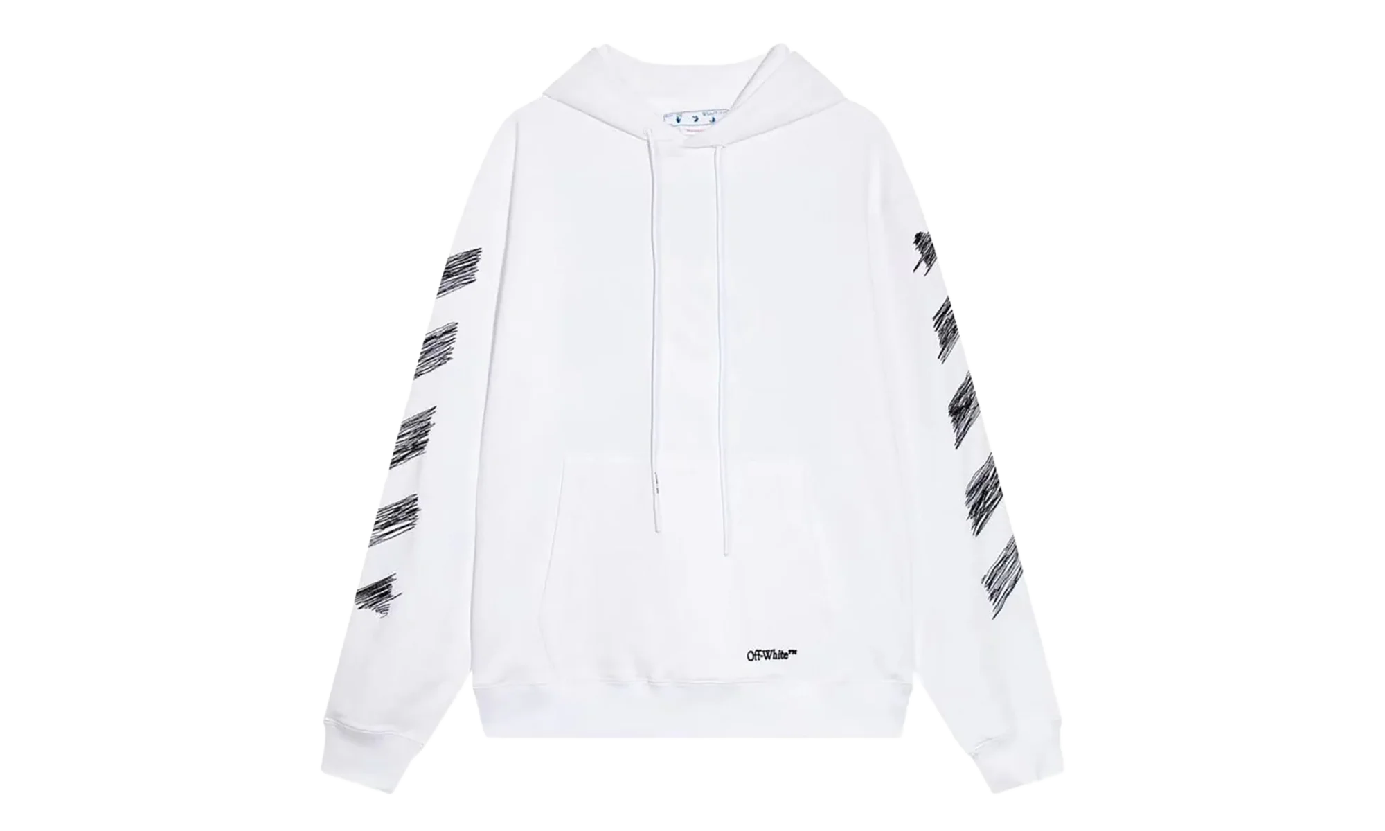 Scribble Boxy Hoodie "White" OMBB110S23FLE0050110