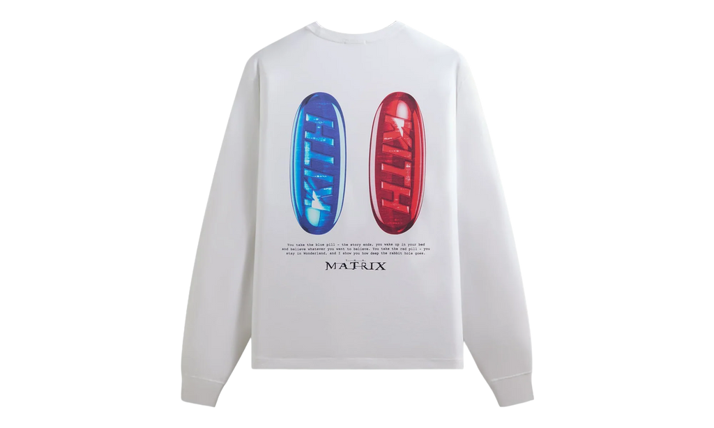 The Matrix Red Pill Blue Pill Long Sleeve Tee "White" KHM035058 101