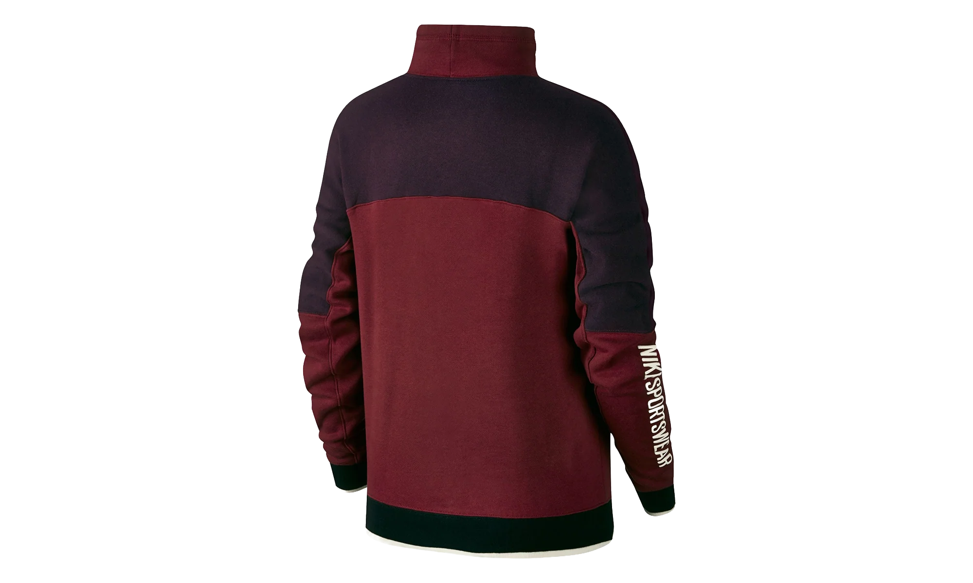 Sportswear Archive Half Zip Pullover Hoodie WMNS "Burgundy / Black" 855701 677
