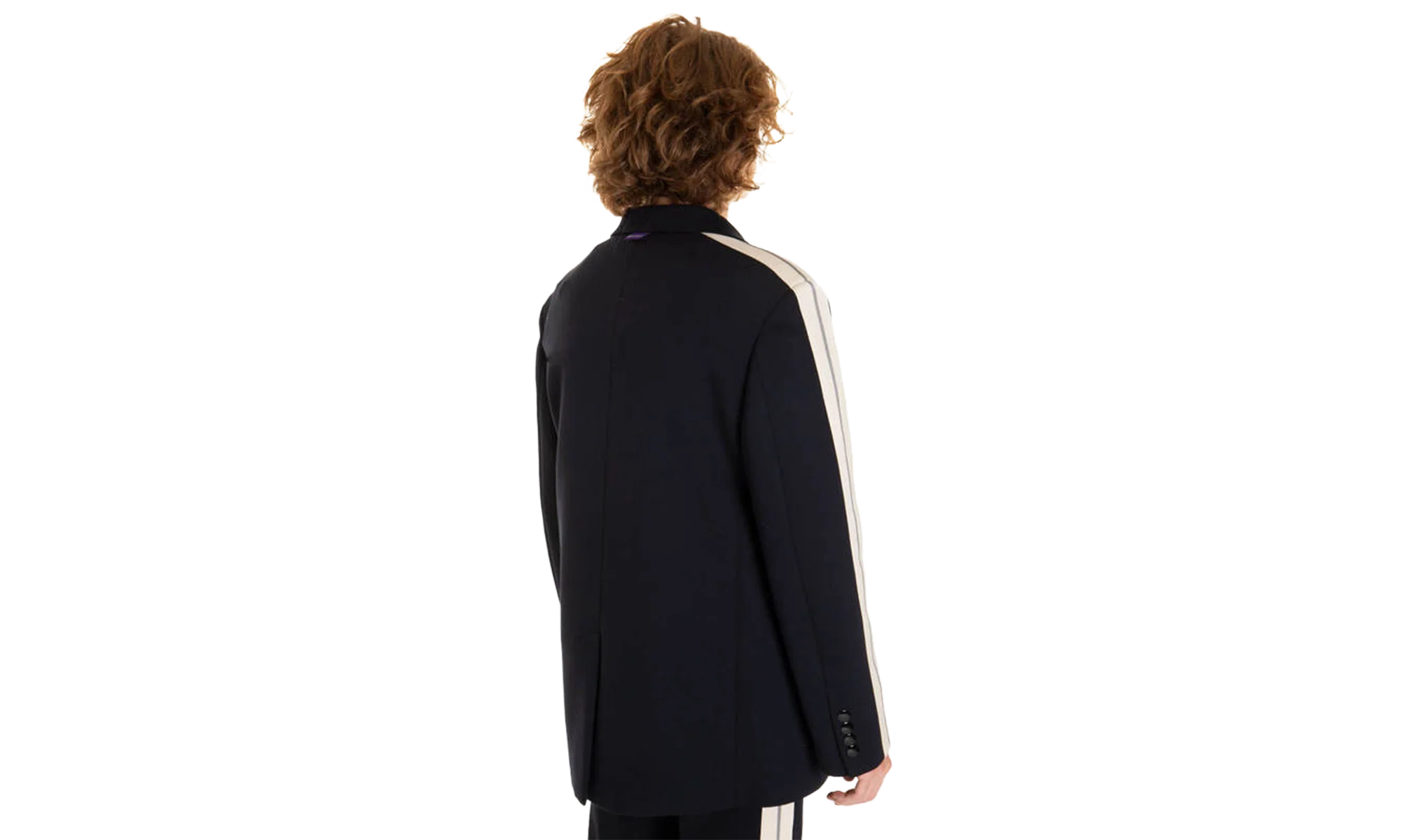 Single Breasted Side Stripe Blazer "Navy" PMEN016F21FAB0014637