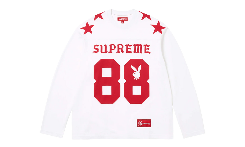 Playboy® L/S Football Top "SS26 - White" SU27097