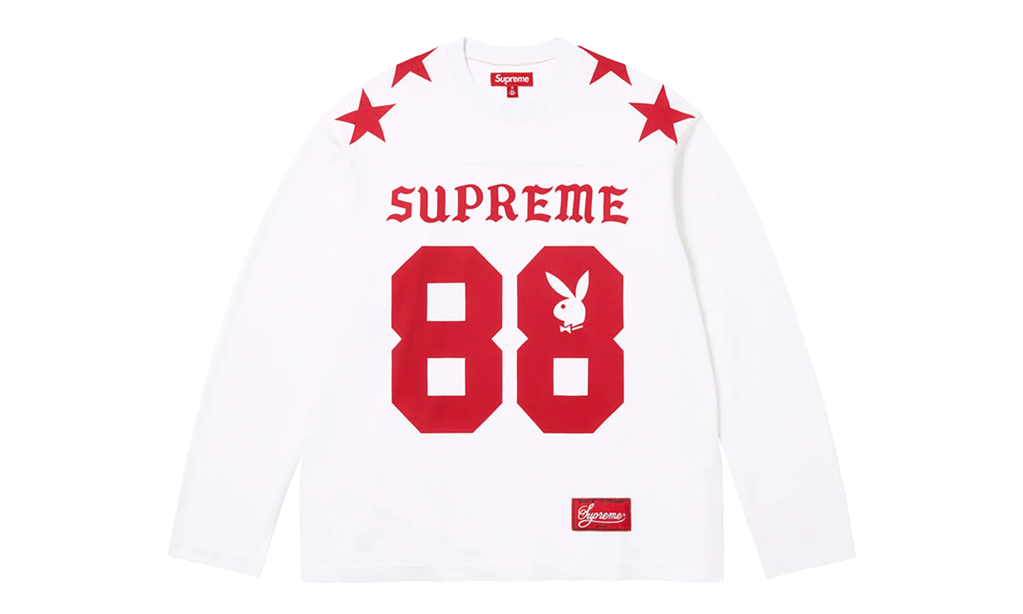 Playboy® L/S Football Top "SS26 - White" SU27097