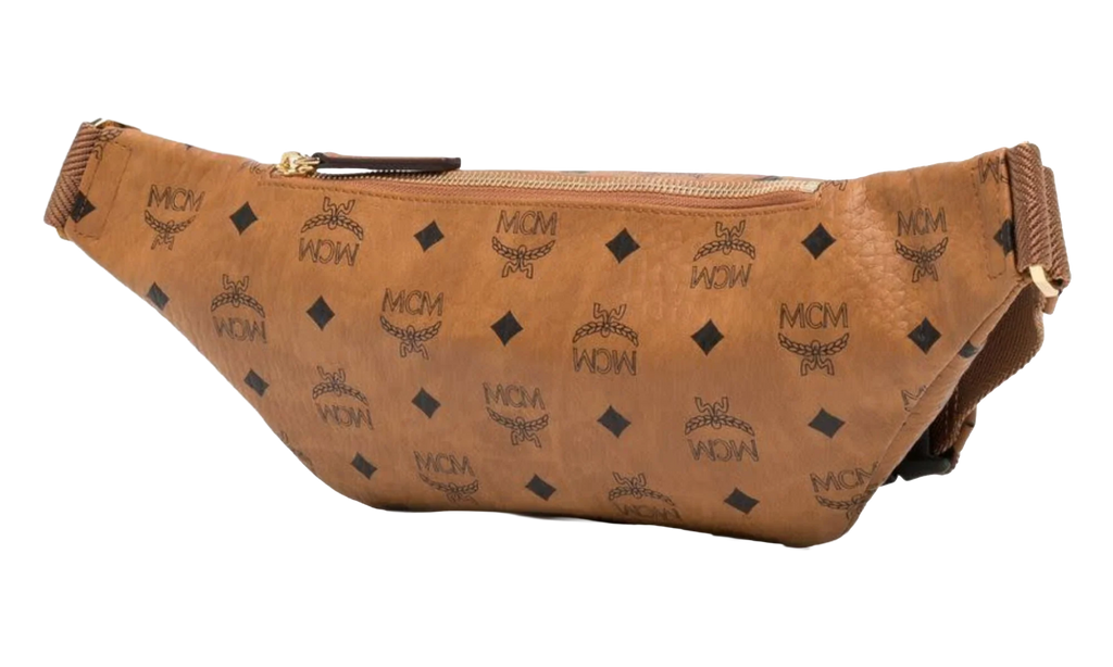 Medium Fürsten Belt Bag in Visetos "Cognac" MMZAAFI01CO001