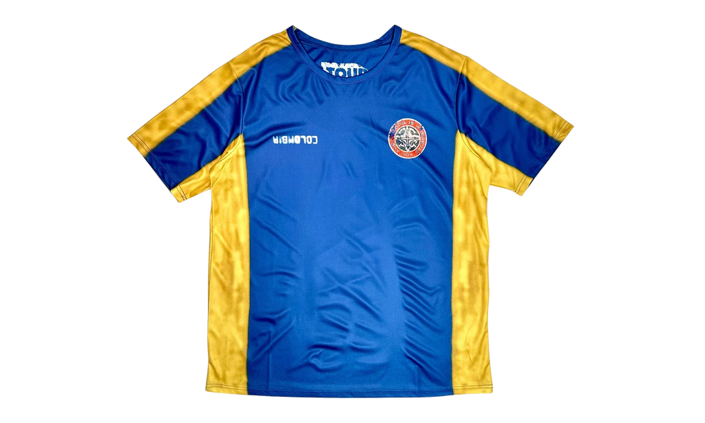 Travis Scott Colombia Soccer Jersey "Blue Yellow" TSUC59