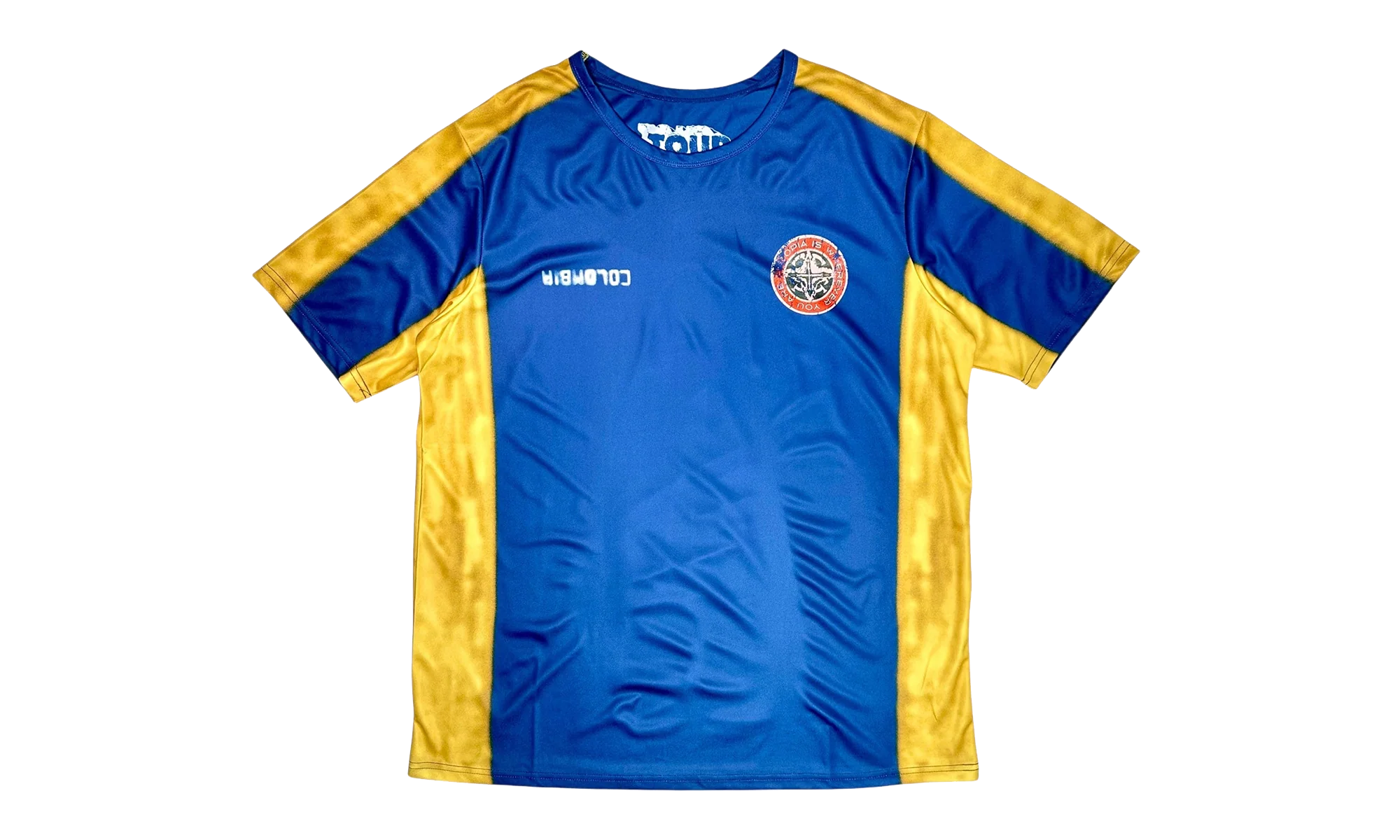Travis Scott Colombia Soccer Jersey "Blue Yellow" TSUC59