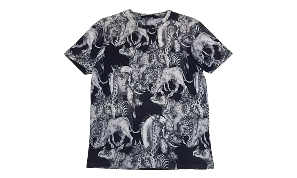 Chapman Brothers Allover Animals Short Sleeve Tee "Navy" 1AI3M