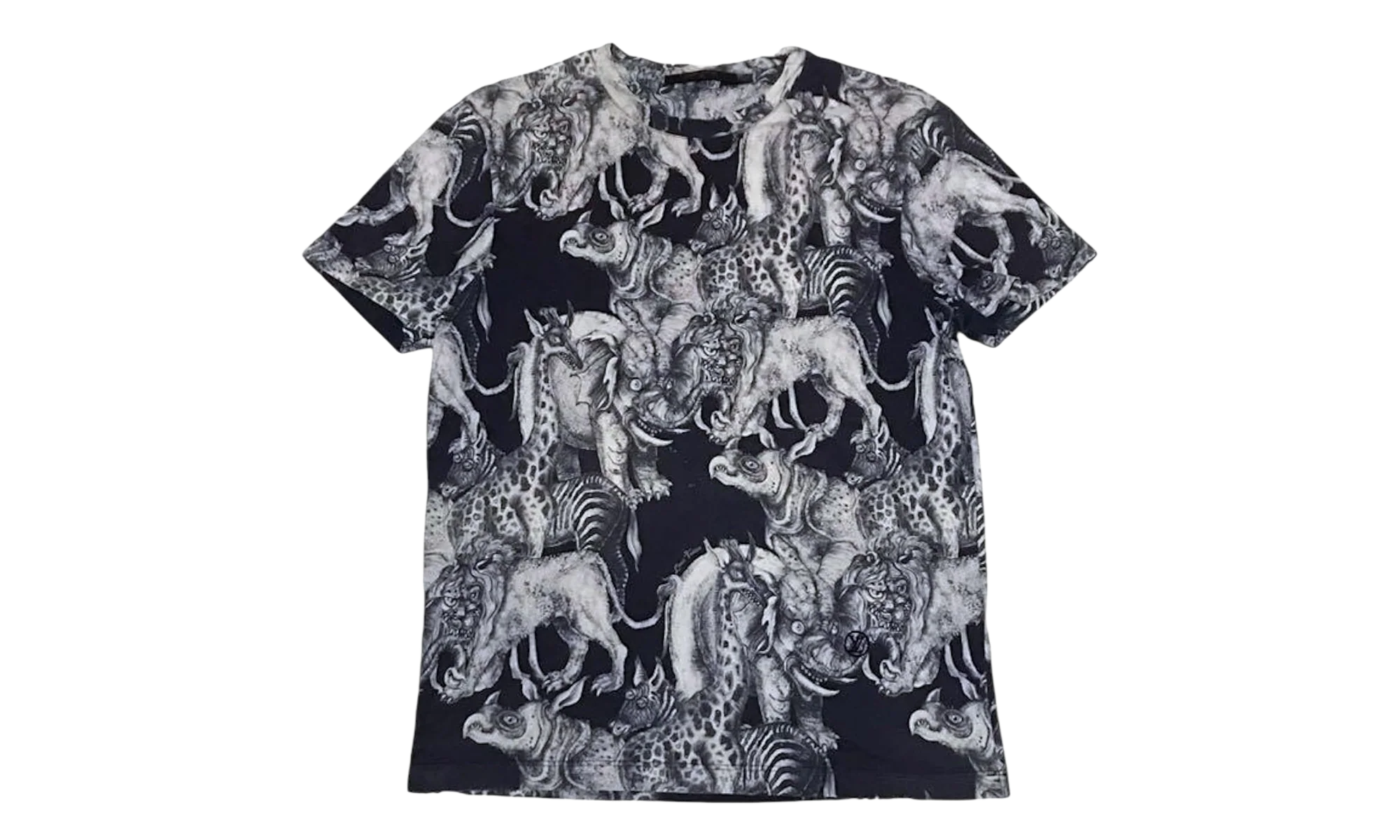 Chapman Brothers Allover Animals Short Sleeve Tee "Navy" 1AI3M