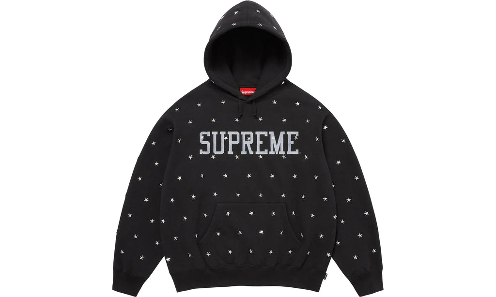 Stars Studded Hooded Sweatshirt "FW25 - Black" SU26908