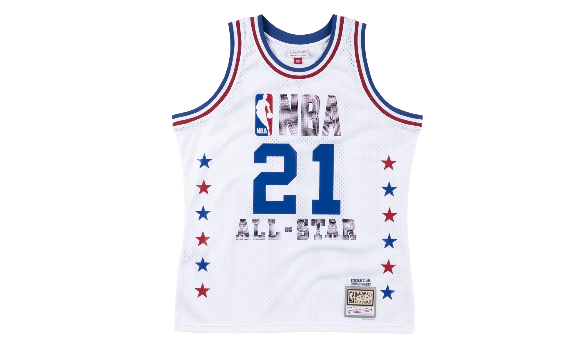 NBA Dominique Wilkins Swingman Jersey "1988 All-Star - White" SMJYBW18018 ASEWHIT88DWI