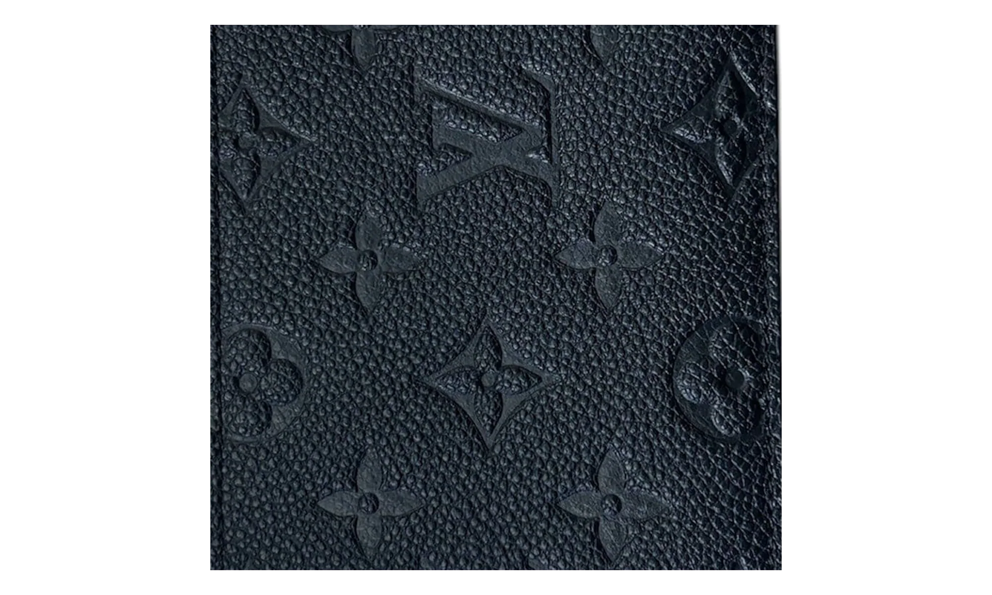 Embossed Monogram Long Wallet "Black/Gold" LVEMLWBG
